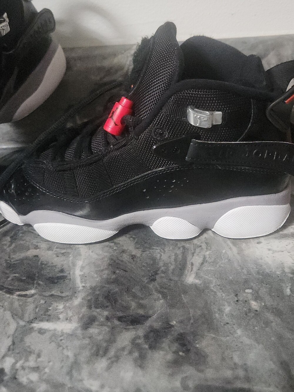 Kids Air Jordan Black and White Athletic Sneakers - Youth Performance Shoe